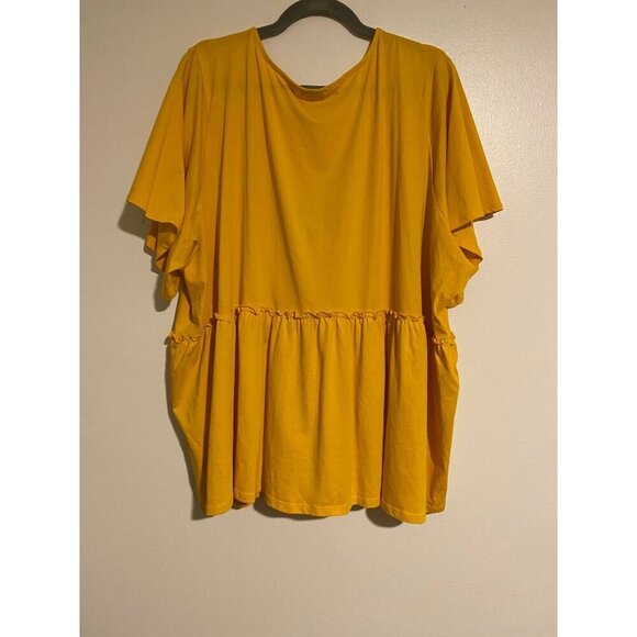 Torrid Women’s Size 4 Plus Top V-Neck Knot Detail Short Sleeves Tunic Casual - Picture 2 of 10